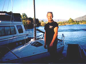 Mike with friends boat