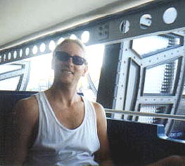 On a ride at Disney World