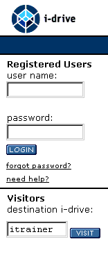 Zugang zu http://www.idrive.com