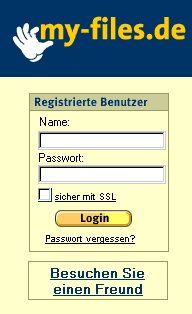 Zugang zur myfiles-FreeDisk