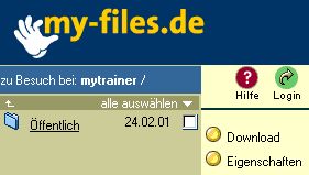 Ordner auf der FreeDisk von PS-Trainer