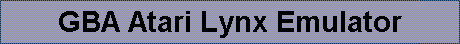 GBA Atari Lynx Emulator