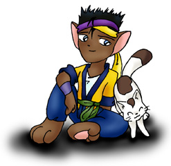 *a neko & his cat*