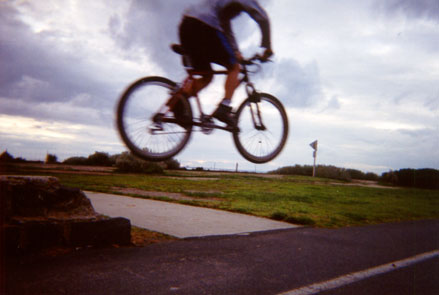 Some big air off a wall