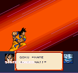 Goku Kills a Saibaman with Kamehameha
