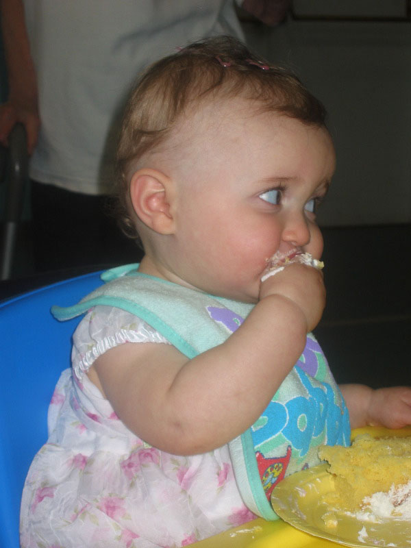 Emily eating cake