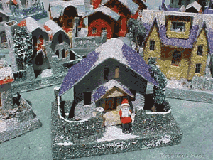 Coconut house with Santa 