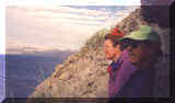 Paul and Deloris looking north at San Evaristo with Isla San Jose in the background