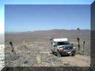 up a long grade from the pacific headed inland 