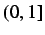 $(0,1]$