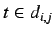 $t \in d_{i,j}$