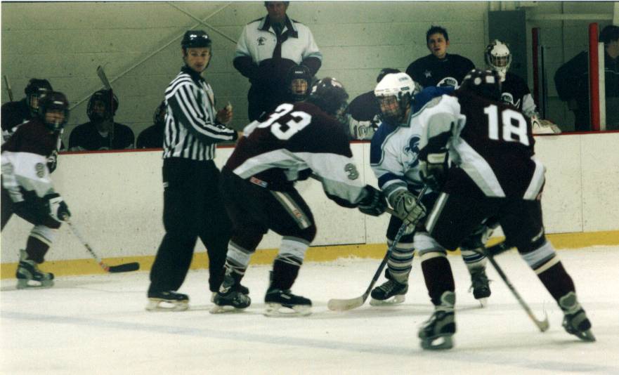 the boys takin charge of the faceoff