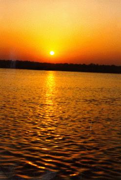 sunset at Ganges River