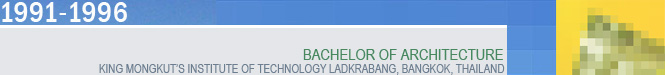 1991 - 1996 Bachelor of Architecture