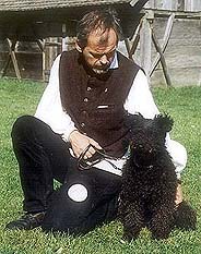 L.Gy. with Buba at herding competition