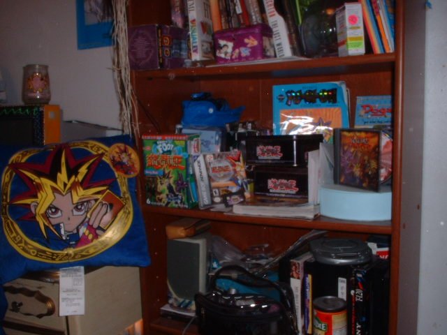 A small collection of Yu-Gi-Oh! stuff! In my opinion, VERY small!! I need more stuff...