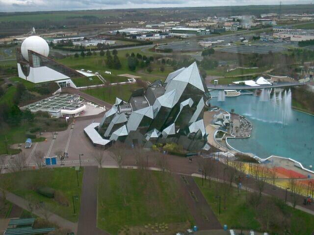 Futuroscope, the big rocky building was where we saw Percussions of the World