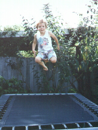 me on a trampoline
