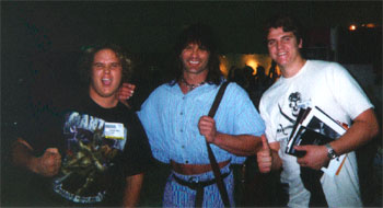 Logan and Isaac with one of the Hun Brothers