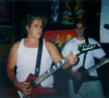 Logan and Soren in the band room