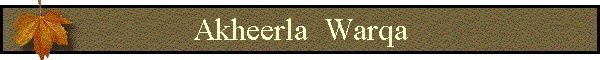 Akheerla  Warqa
