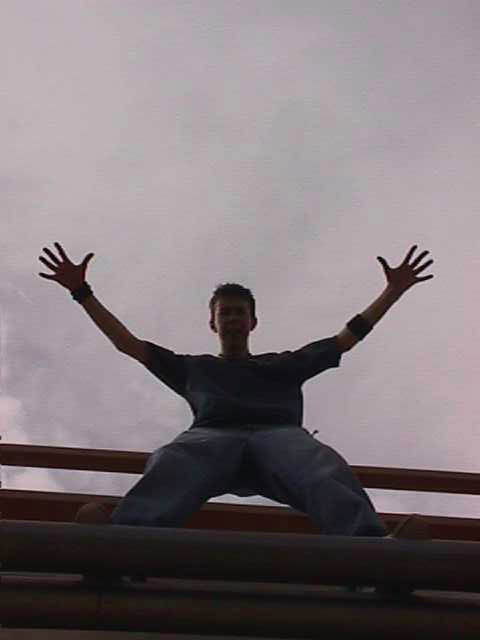 Josh.....Trying to fly again......crazy kid.