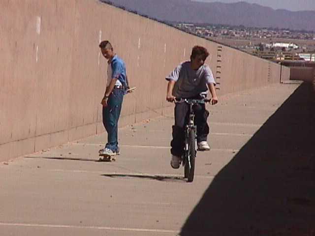 Here is Josh and Willis "Bike Boarding"