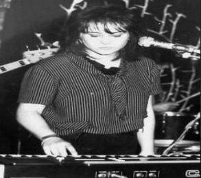 Mel tinkering with her casio (courtesy of Sean McGee)