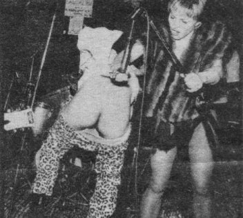  Baby is pictured giving 'Michael Booth's talking bum' some free speech! in 1980 (DC Collection)