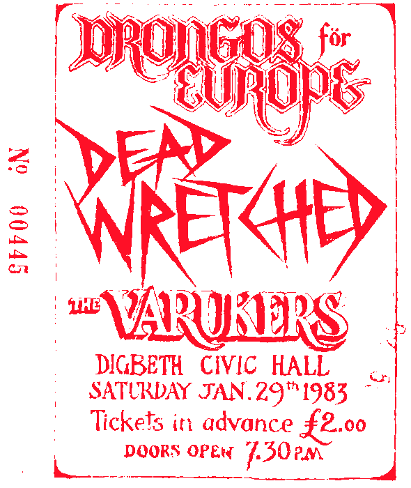 DRONGOS FLYER JANUARY '83 (DC Collection)