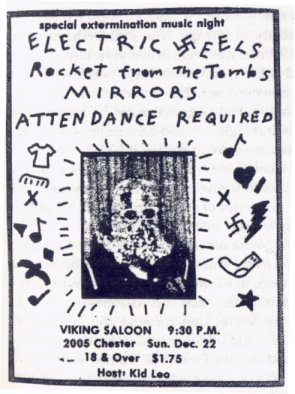 Electric Eels poster 1974 (Englands Dreaming)