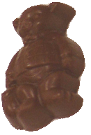 Thick caramel in a bear mould