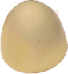 White creme with blueberry sauce in a white bomb shell