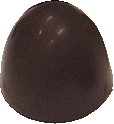 Liqueur plum encased in a dark chocolate bomb shell