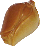 White marble choc tulip with hazelnut praline