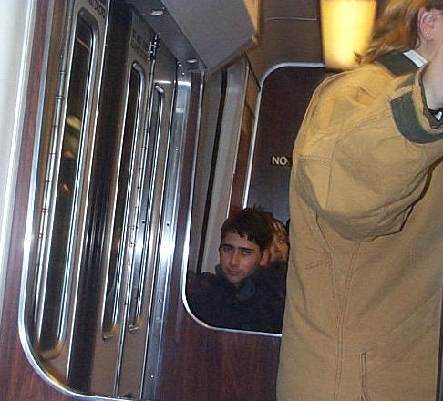 andrew on a subway