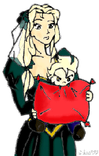 Lisa and Baby Alucard! ^O^