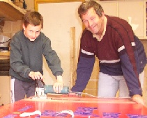 Cutting the boards to size