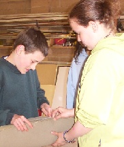 Sewing the cushion