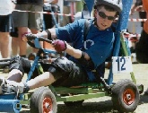 Racing around the obstical course