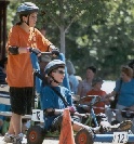 An anxious time - waiting to go around the obsticle course