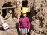 This is my daughter, she was 10 when this photo was taken, that shows how small the mine entrance is