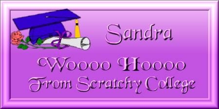 Award off Robbie for Graduating Scratchy College