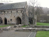The Chapter House, the wall ruins are the remains of the Monks latrine