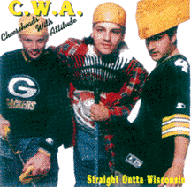 Cheesehead wearing Packer fans