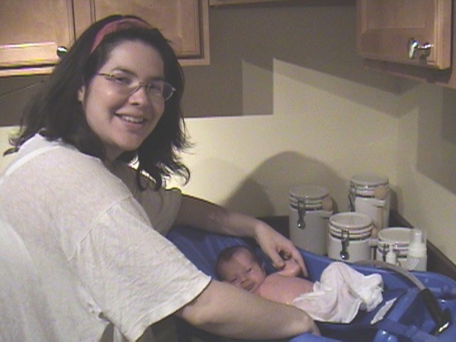 First week of bathing