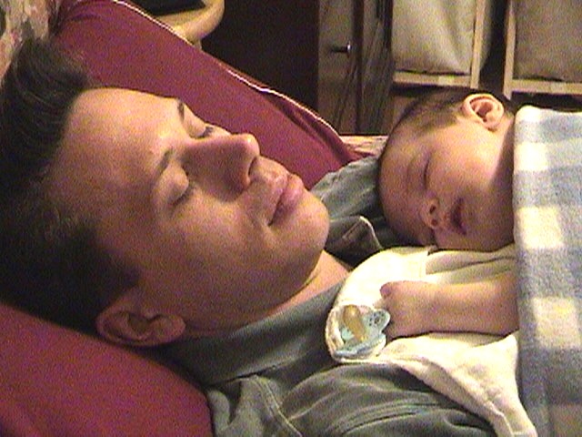 Asleep on Daddy's Chest