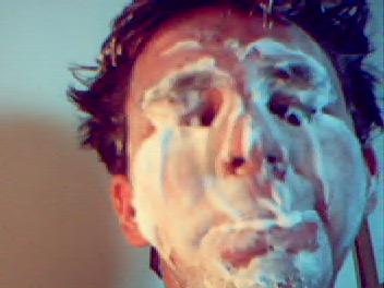 This is what happenes when Daniel finds the shaving cream.