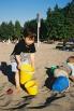 Spanish Banks beach near UBC.  The game is pouring sand into buckets.