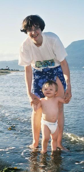 Spanish Banks.  Megan wanted to see why Tim was so interested in standing in the water.  Brrr.